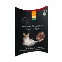 Reiner Fleisch-Snack Bio-Rind von Defu (Katzen) – 70g