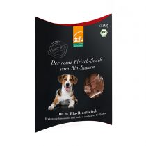Reiner Fleisch-Snack Bio-Rind von Defu (Hunde) – 70g