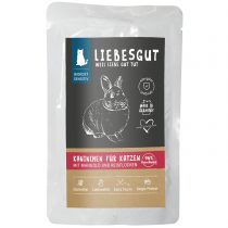 Katzenfutter Kaninchen mit Bio-Mangold & Bio-Reisflocken von Liebesgut