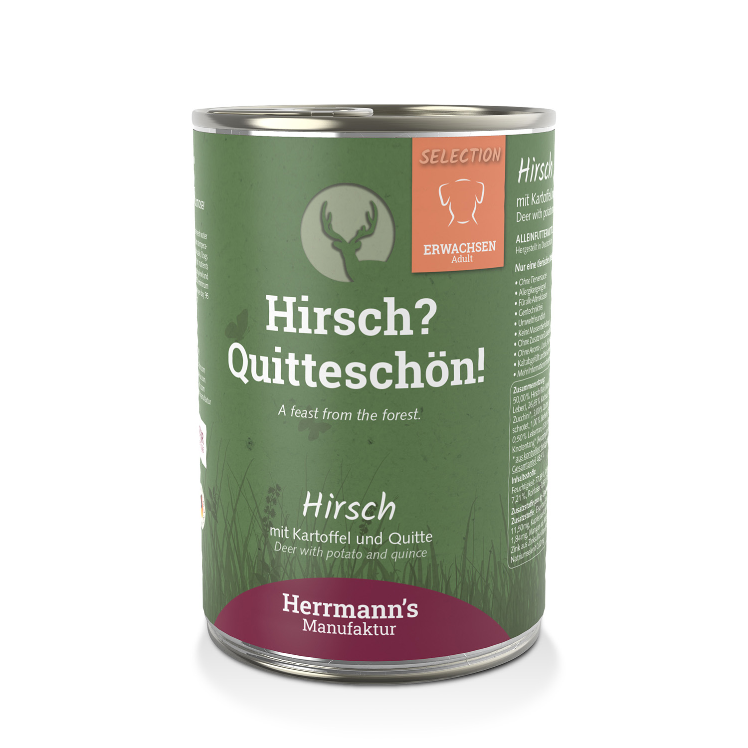 Hirsch mit Kartoffel und Quitte von Herrmann’s – 400g