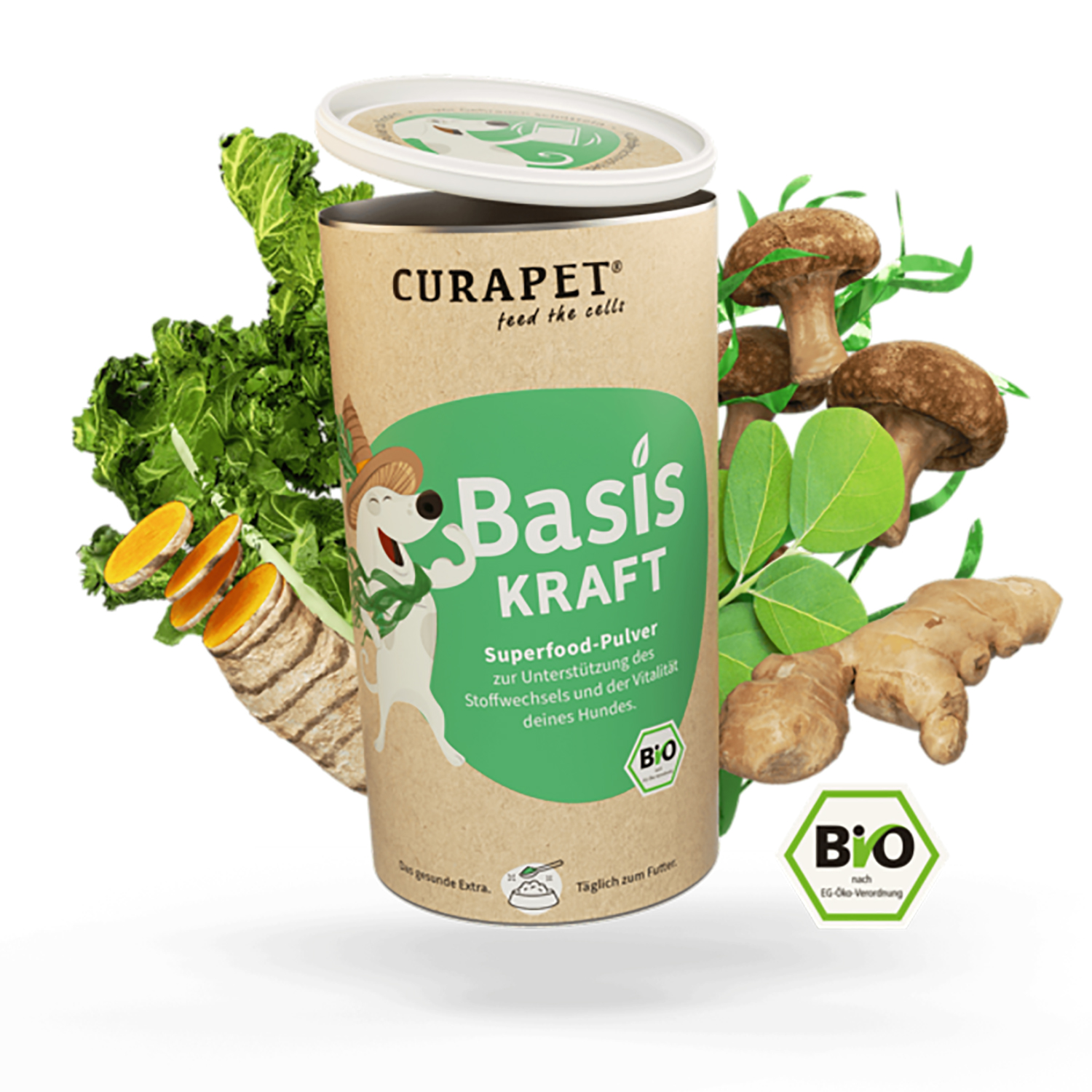 BasisKraft Bio-Superfood-Pulver von Curapet – 200g