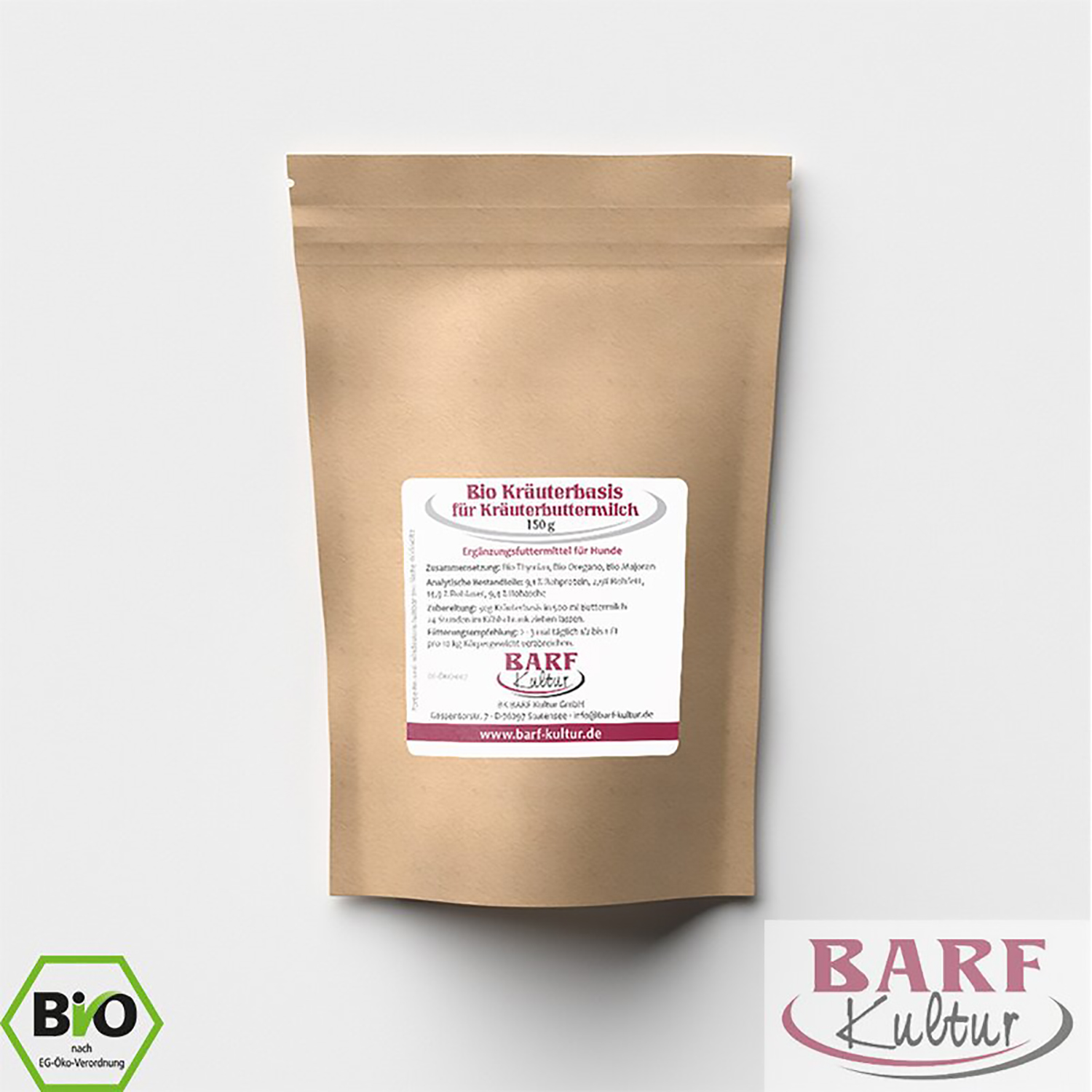 Bio-Kräuterbasis für Kräuterbuttermilch von Barf Kultur – 150g