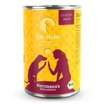 Bio-Huhn mit Reis – Classic Nassfutter Menü von Herrmann’s – 400g