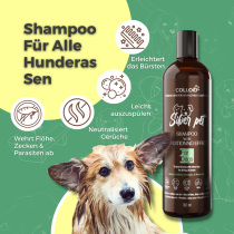 Mildes Pflegeshampoo mit Silberionen für Hunde von Silver Pet – 300ml