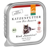 „Sensitive“ Paté Bio-Rind – Katzenfutter von Defu – 100g
