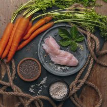 Bio-Pute mit Karotte und Amaranth – Nassfutter für Katzen von Liebesgut – 100g