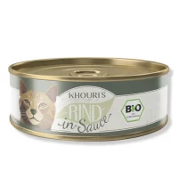 BIO Menü Rind in Sauce – Nassfutter für Katzen von Khouris – 200g