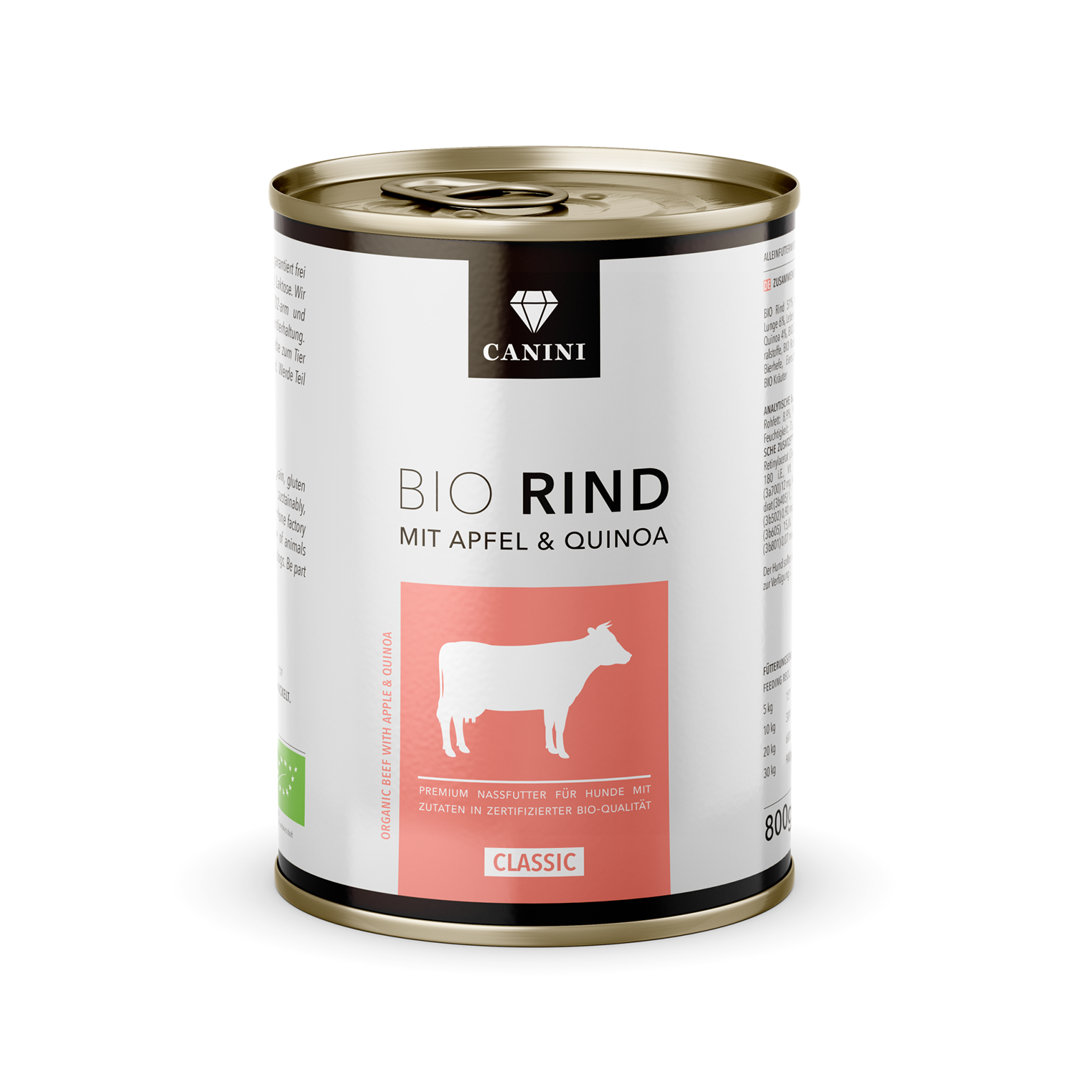 Nassfutter – Rind – 800g – Front Angle – Design_1920x1920 Bio-Rind - Nassfutter für Hunde
